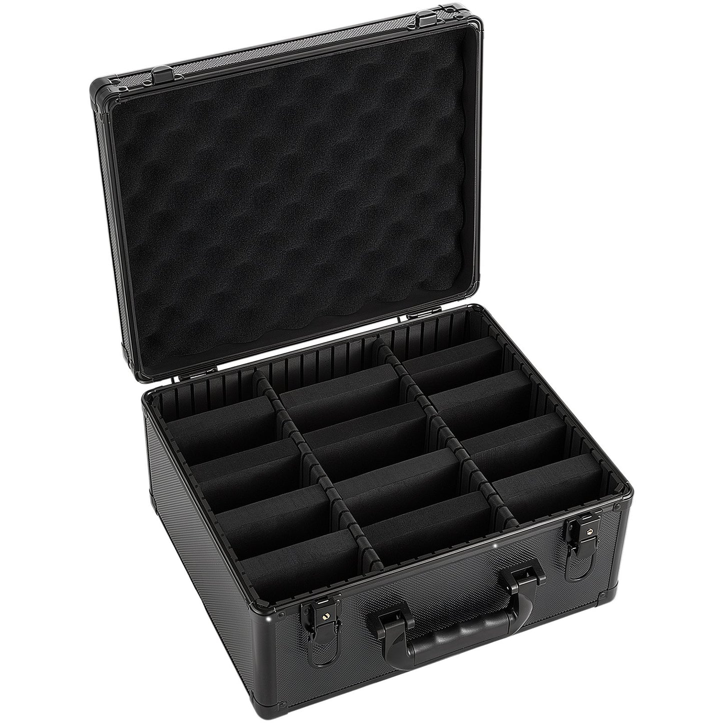 Graded Card Case 3 Row 180 PSA Slab Storage Box with Secure Lock, Baseball Sports Trading Cards Holder Collector with 12 Dividers, Key, Holds 120 SGC 100 BGS 520 Top Loaders & 999+ Loose Cards
