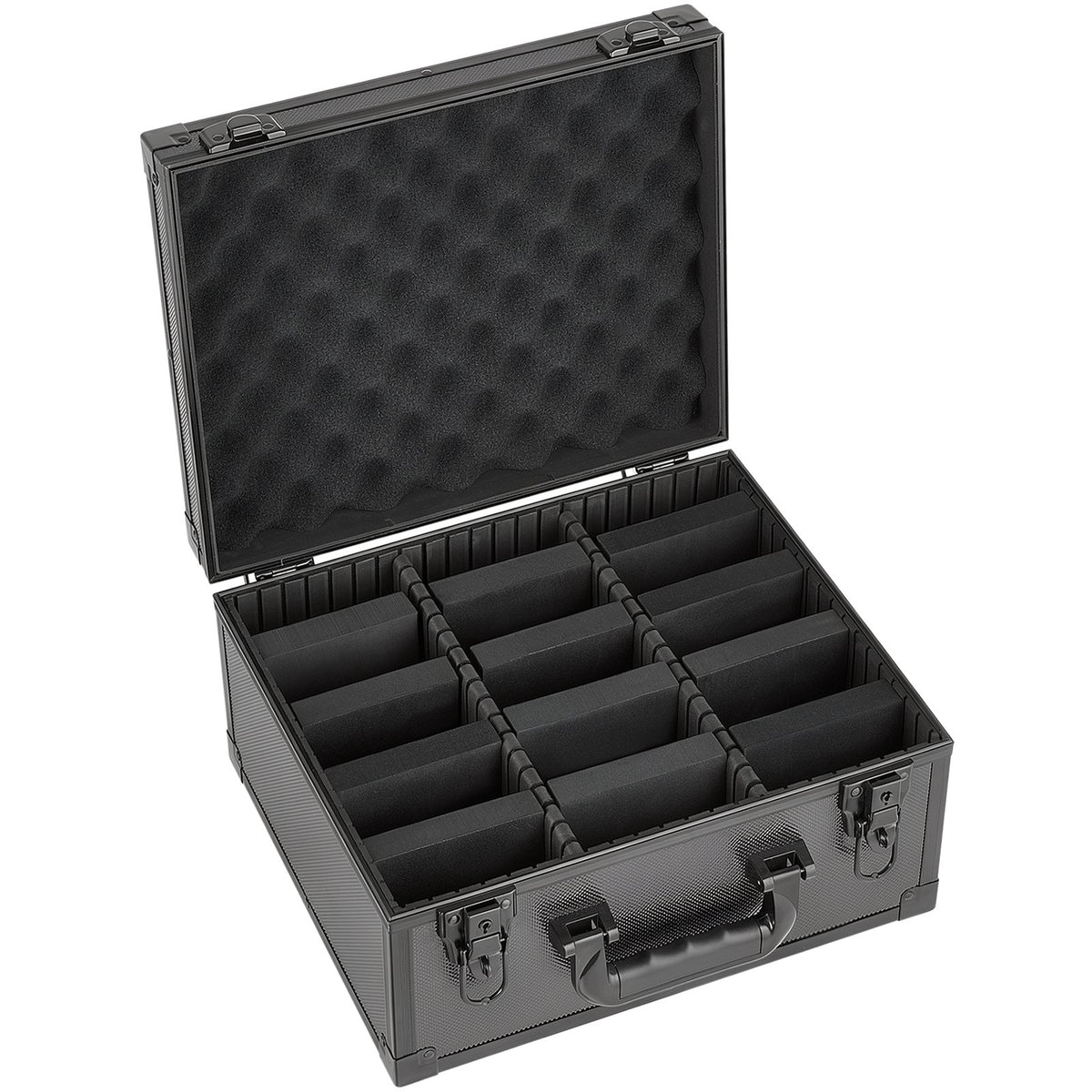 Graded Card Case 3 Row 180 PSA Slab Storage Box with Mechanical Lock, Baseball Sports Trading Cards Holder Collector with 12 Dividers, Holds 120 SGC 100 BGS 520 Top Loaders & 999+ Loose Cards