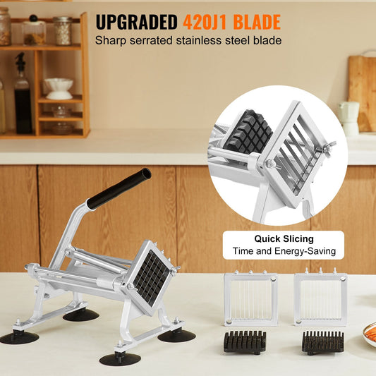 Commercial Stainless Steel Vegetable & Fruit Slicer, 0.6+1+1.3 cm Blades