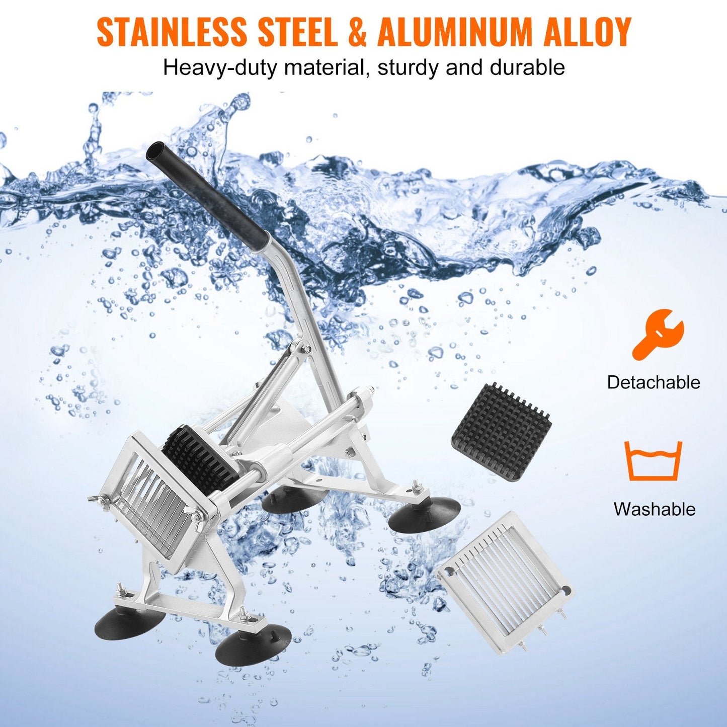 Manual Vegetable and Fruit Slicer, Stainless Steel, 0.64cm Blade, 2.65kg Weight