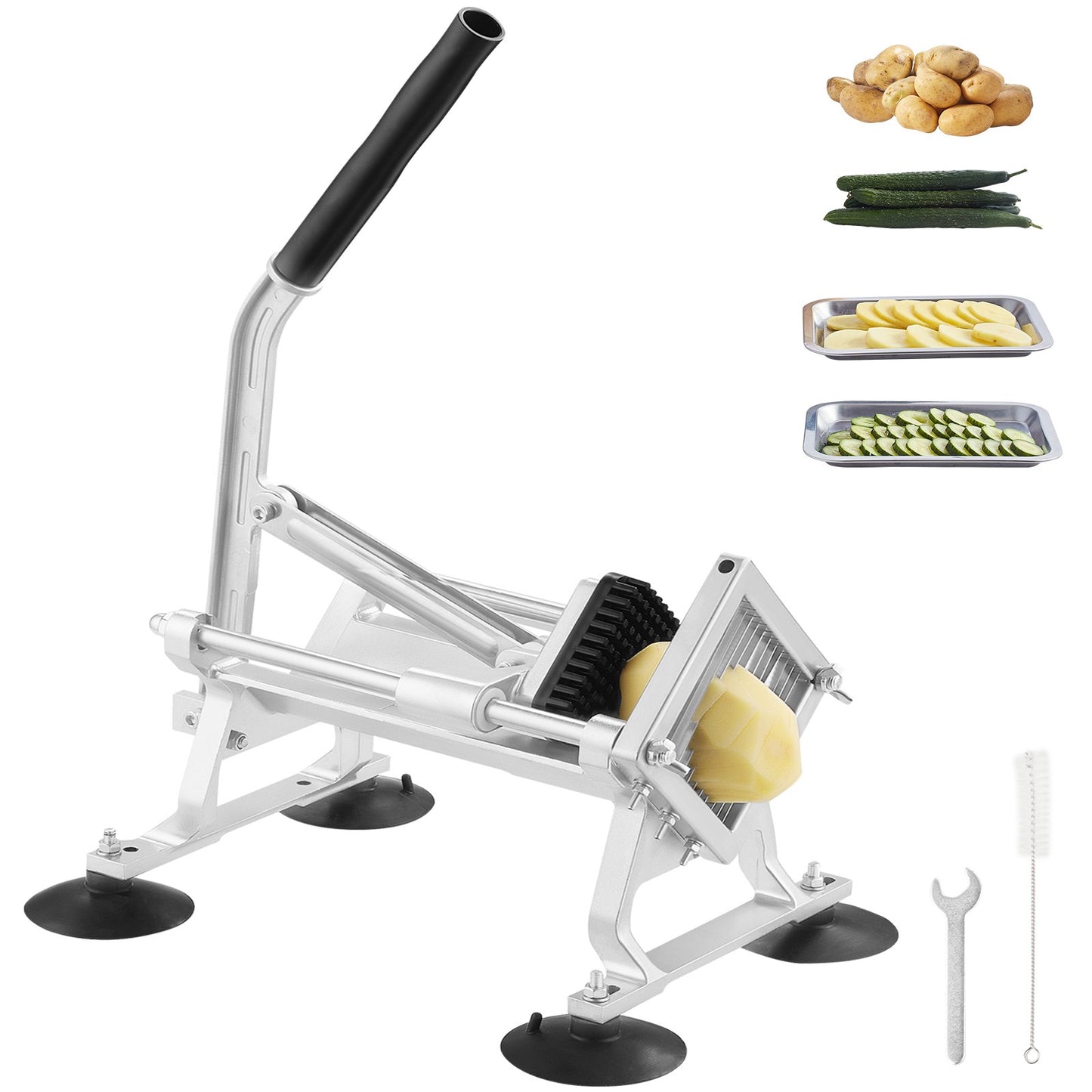 VEVOR Commercial Vegetable Slicer, 1/4 inch Fruit Slicer, Stainless Steel and Aluminum