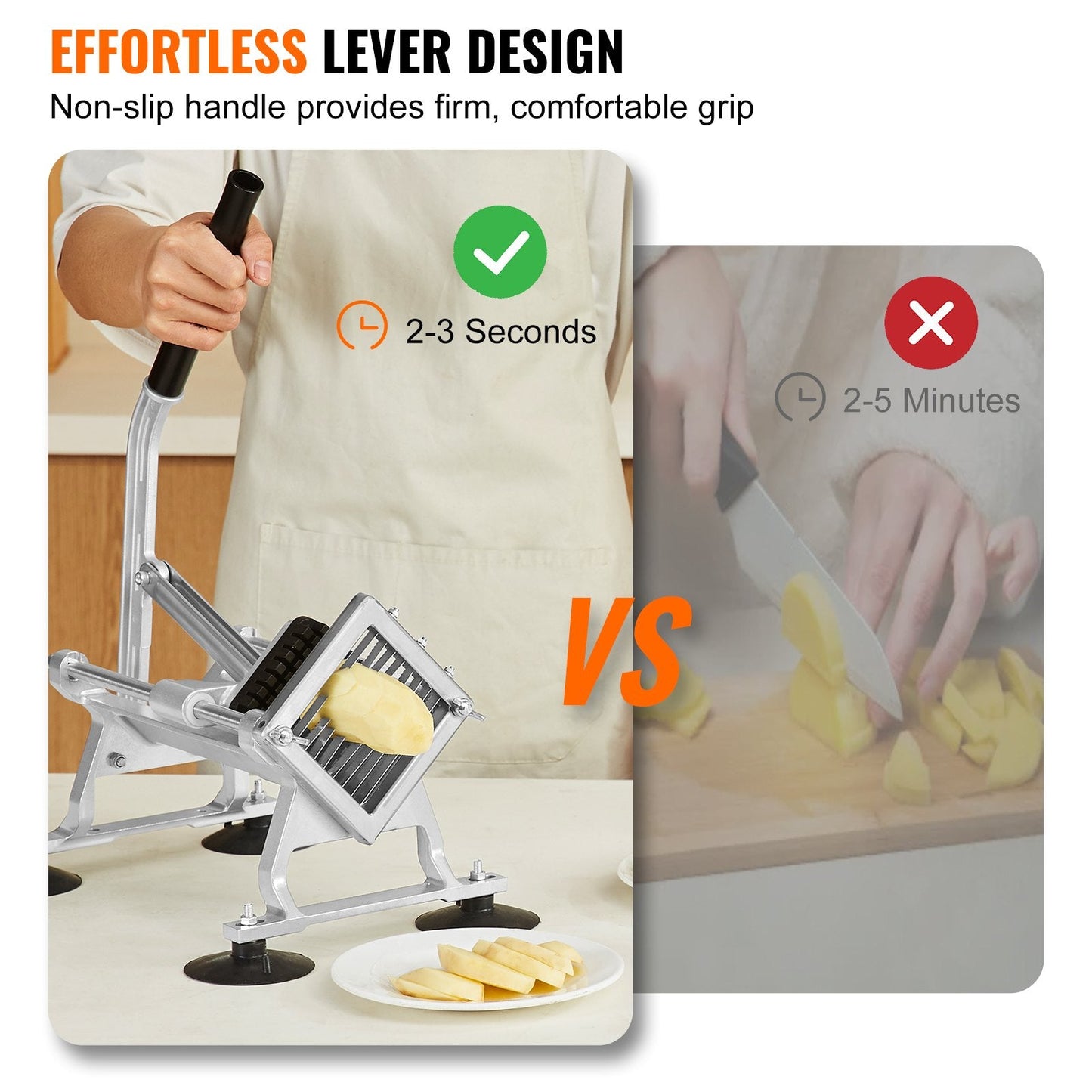 Commercial Vegetable & Fruit Slicer, Stainless Steel, 3/8 m Blade, 2.65 kg Weight