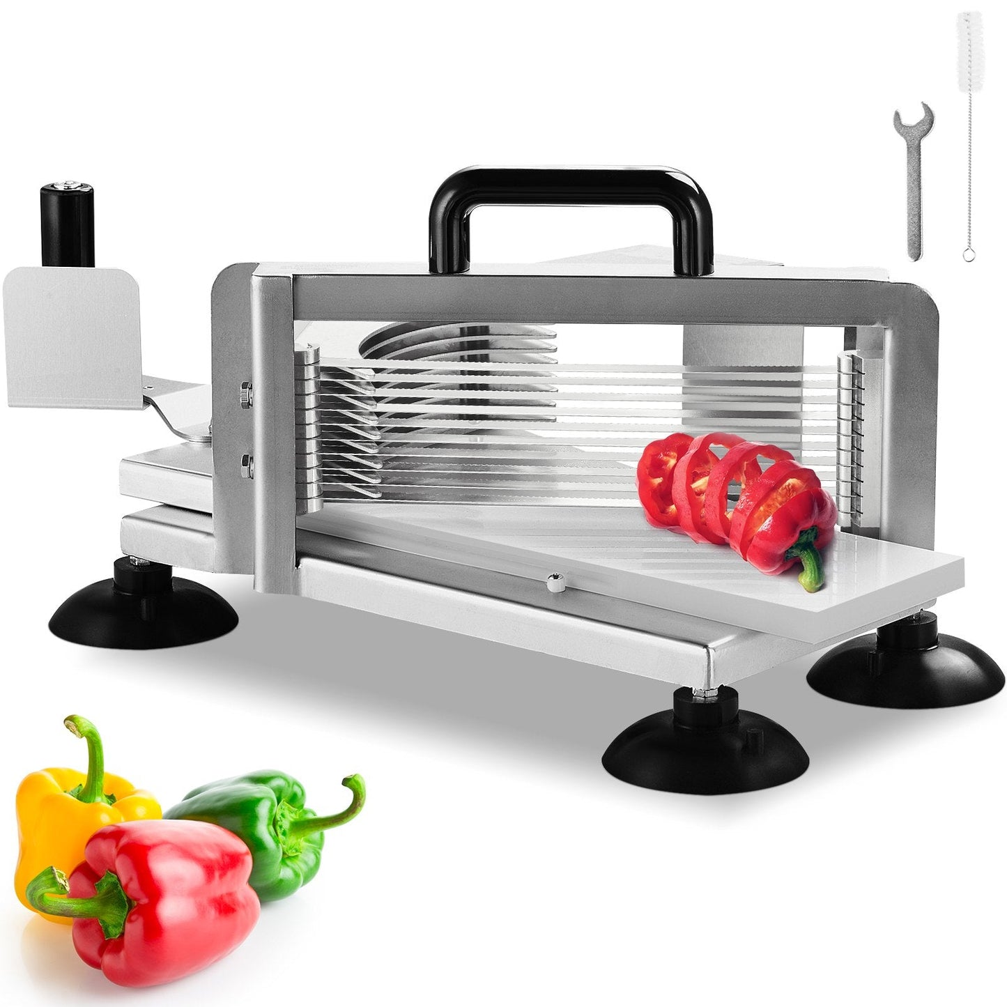 Commercial Heavy-Duty Stainless Steel Tomato Slicer, 1 cm Blade, 3.3 kg