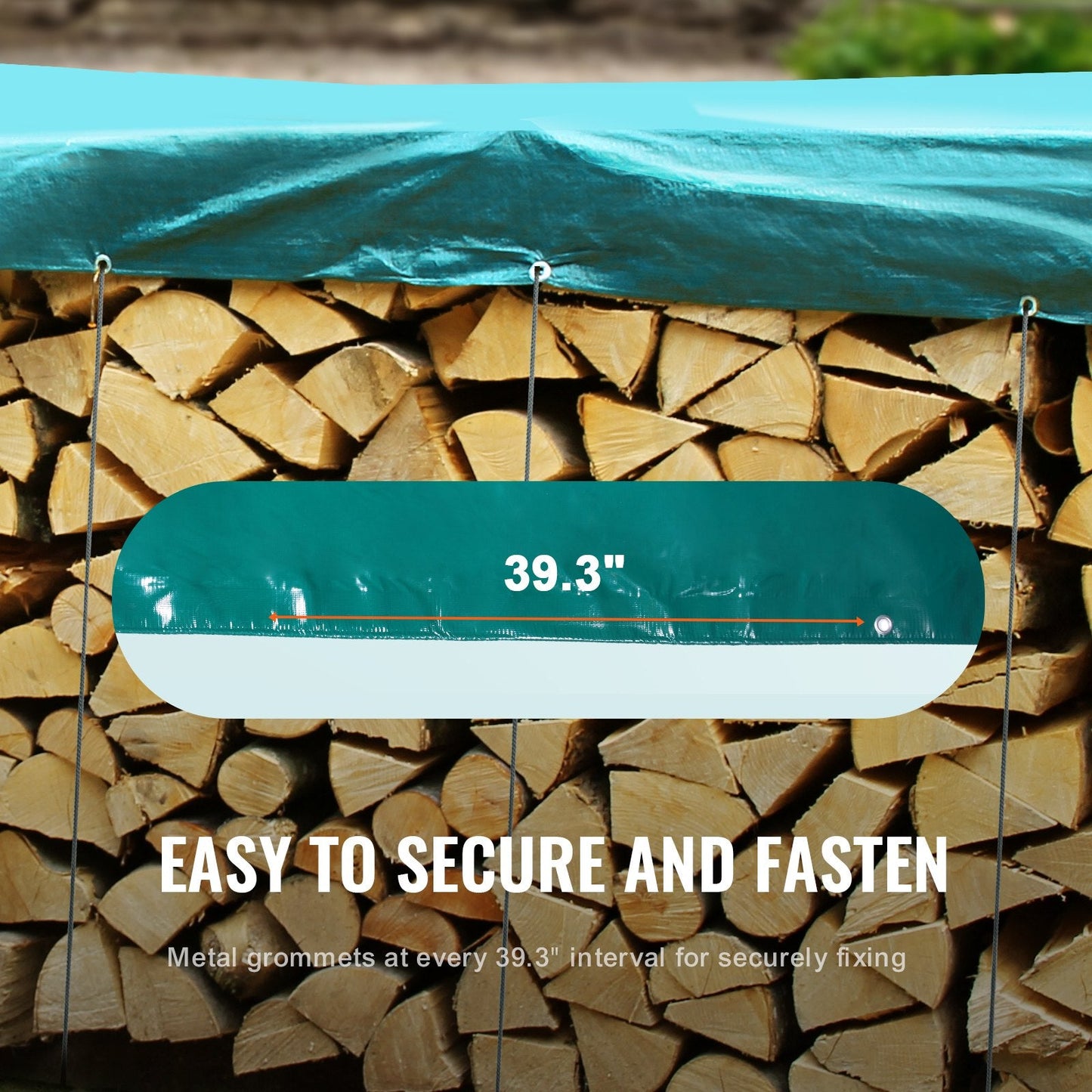 Heavy Duty 5 x 9 m Green PVC Tarpaulin, Waterproof & Tear-Proof with Grommets