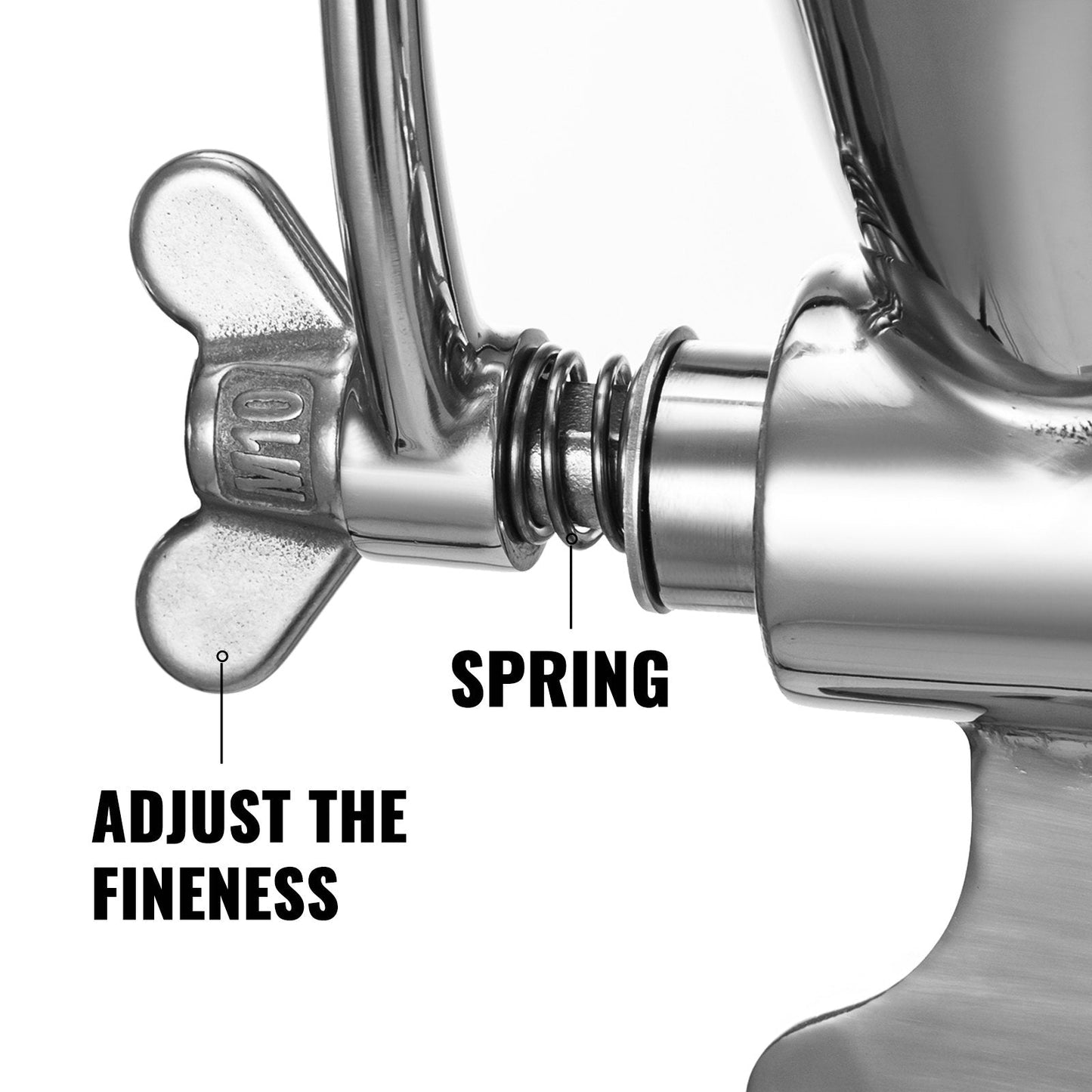 Stainless Steel Hand Crank Grain Mill with Table Clamp, 1.2 kg, 0.04 m Thick