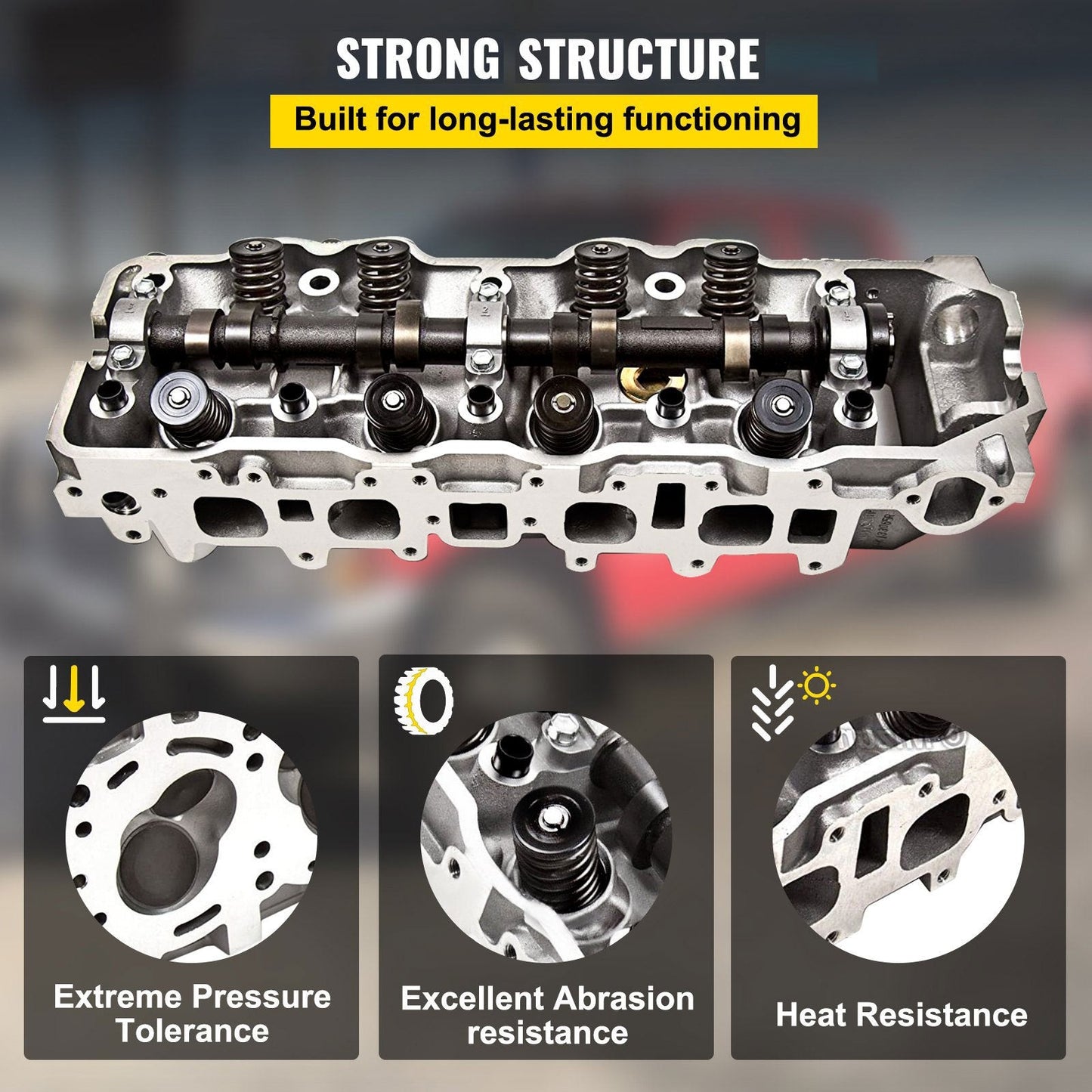 Toyota 4Runner/Pickup 2.4L Cylinder Head with Camshaft & Valve Components