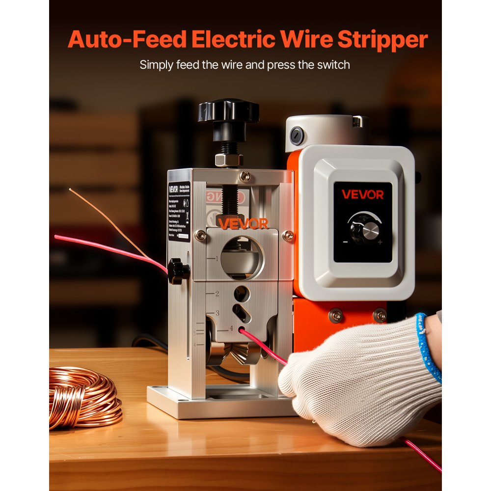 VEVOR Electric Automatic Wire Stripper Stripping Machine 1.5-40 mm in 400W Motor