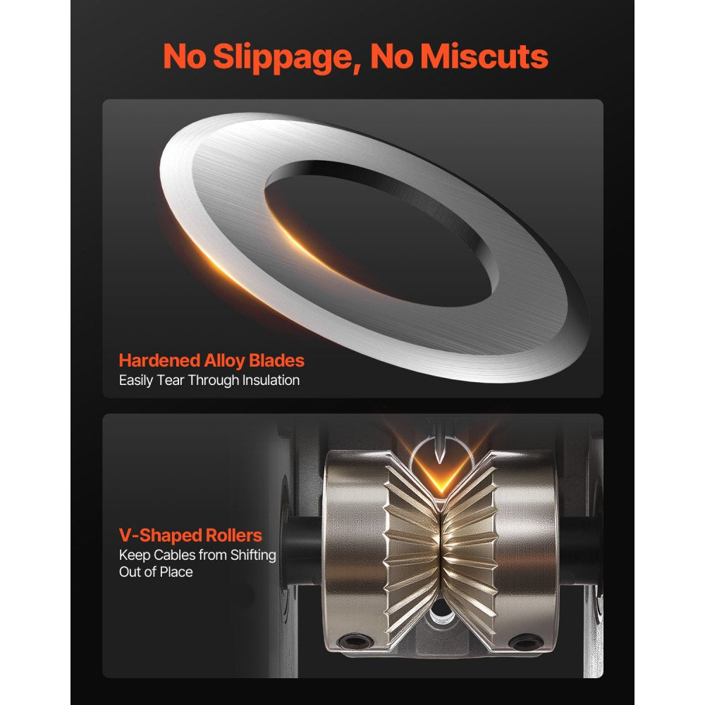 VEVOR Electric Automatic Wire Stripper Stripping Machine 1.5-40 mm in 400W Motor