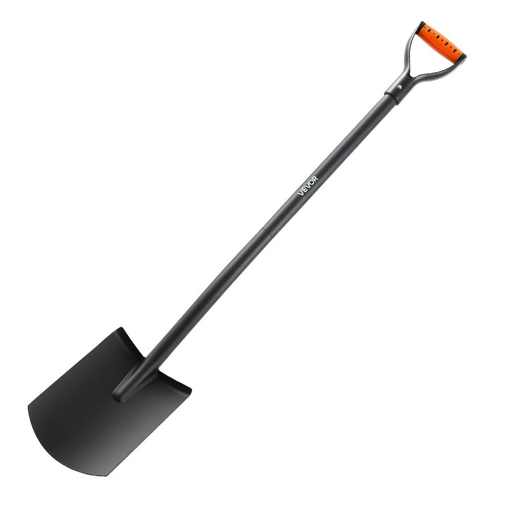Square Shovel Flat Shovel 122 cm with D-Handle for Gardening & Digging