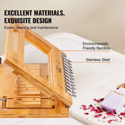 Bamboo Soap Slicer with Steel Wire, Cuts Up to 12 Bars, 2.55 kg