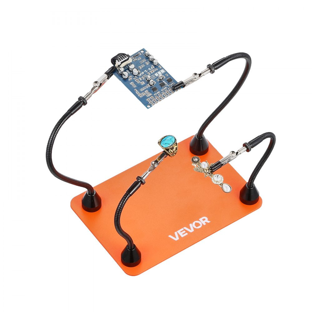 VEVOR Magnetic Helping Hands Soldering Station 4 Flexible Arms Alligator Clips
