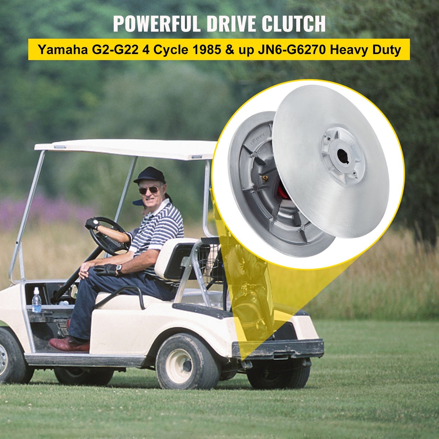 VEVOR Golf Cart Secondary Driven Power Clutch Kit Metal Surface Drive Clutch 1985-2007