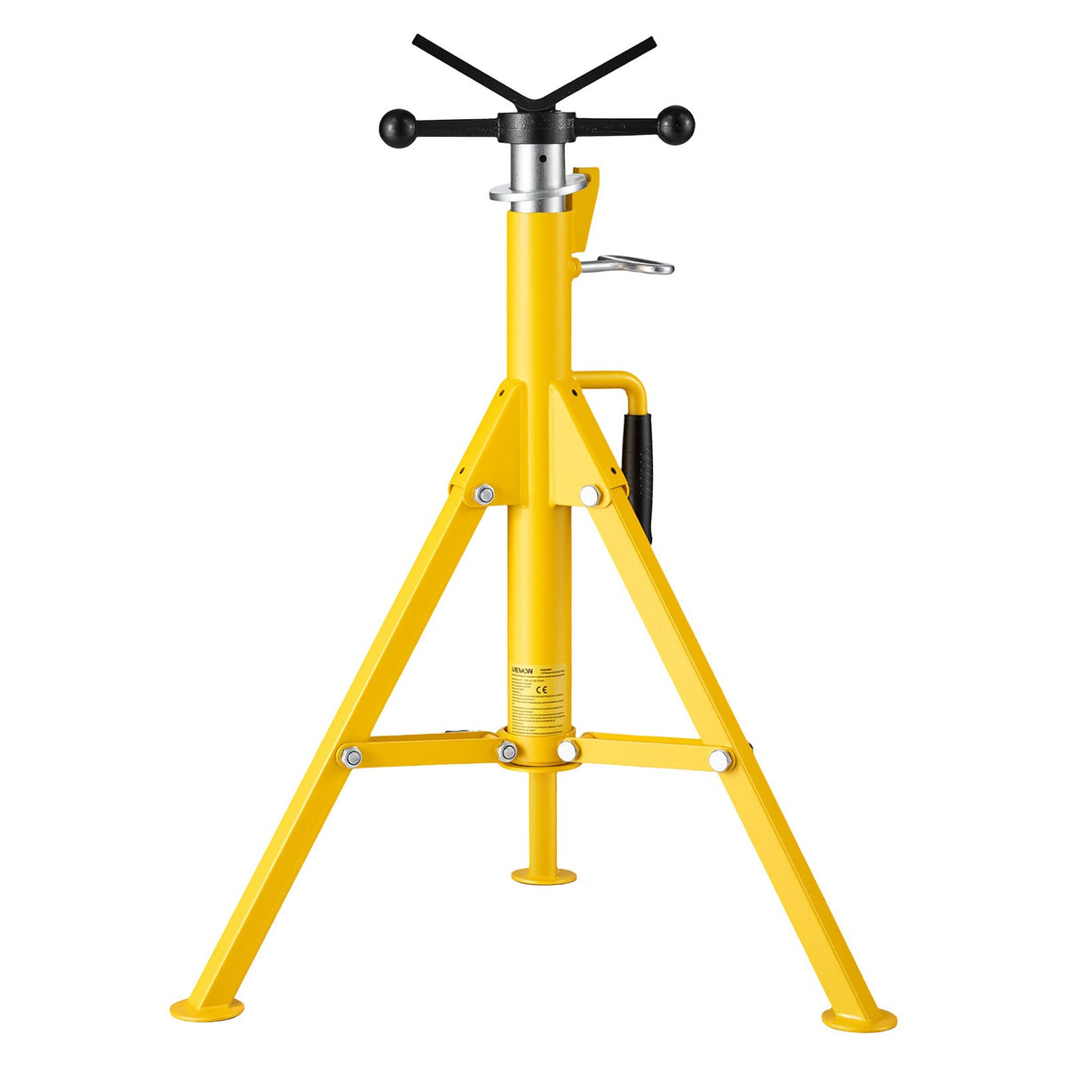 V-Head Pipe Stand for 3.2–305 mm Pipes, Heavy-Duty 1134 kg Capacity, Adjustable Height 71–132 cm, Portable Folding Support Stand for Welding, Cutting & Versatile Piping Projects