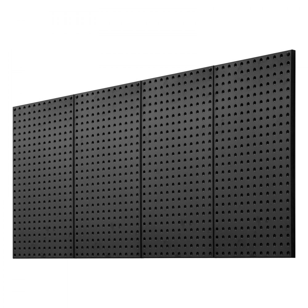 VEVOR Pegboard Combination Kit 280 x 280 mm Plastic Pegboard 4 Panels Black