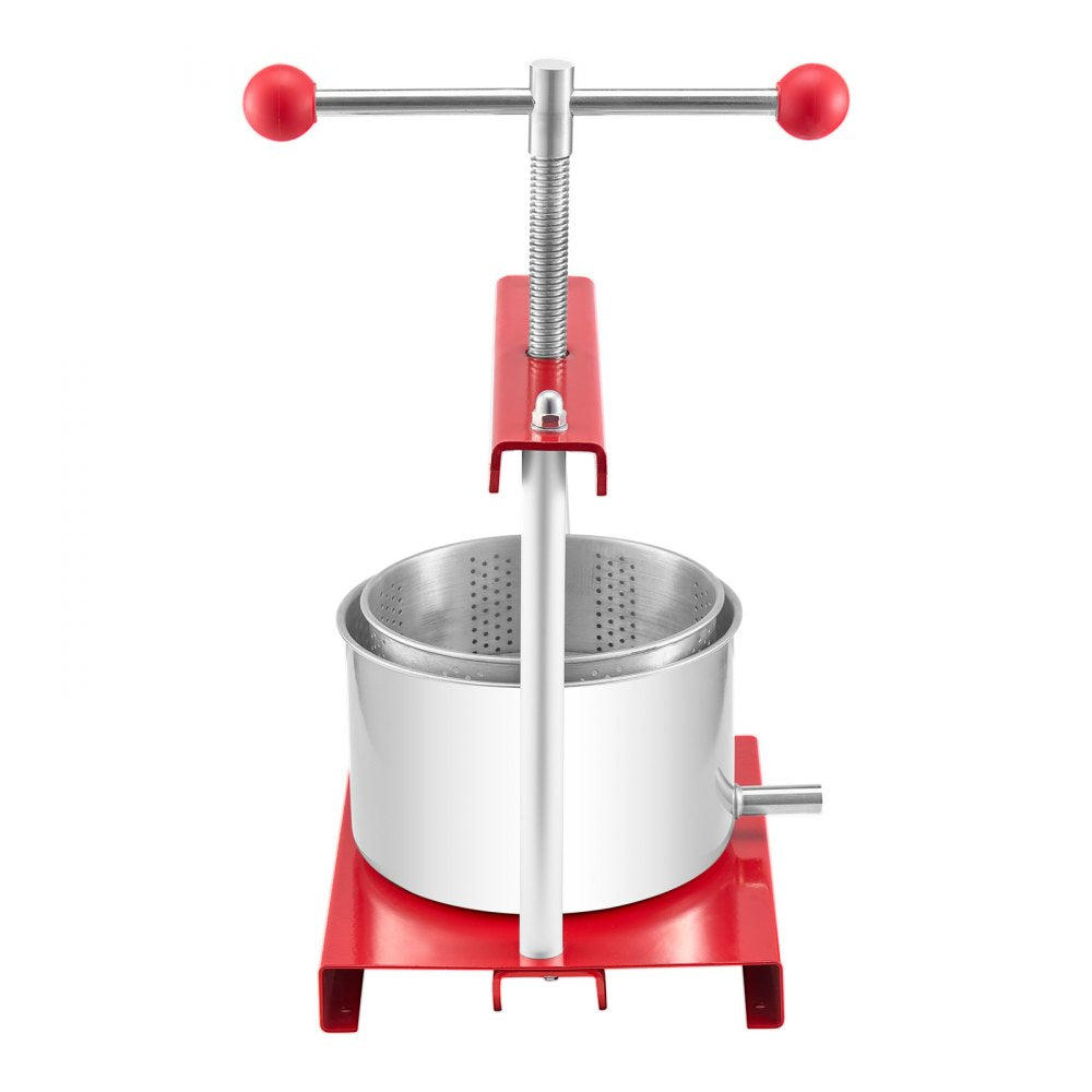 VEVOR Fruit Wine Press Manual Press for Wine Making 0.8 Gal/3L Stainless Steel
