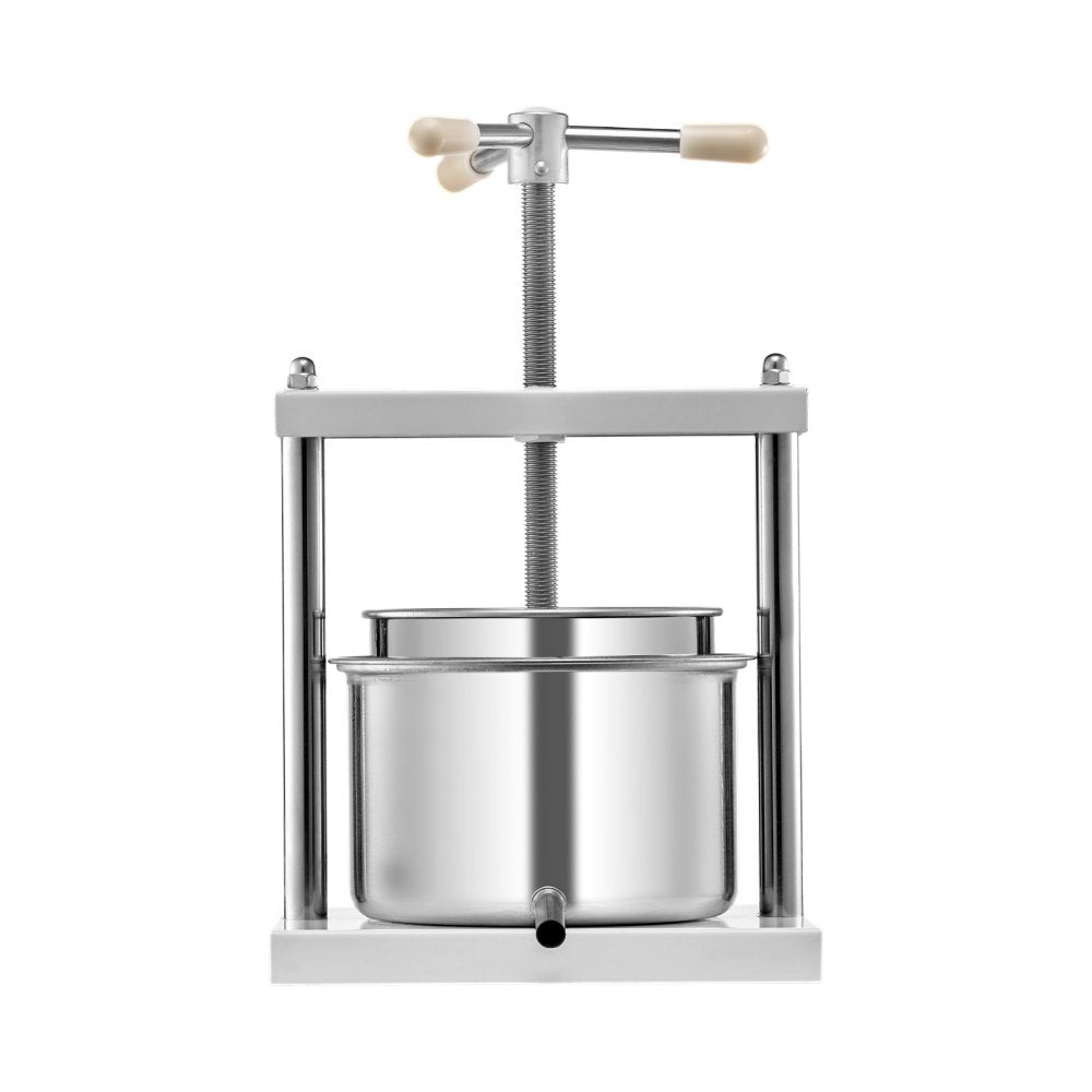 VEVOR Fruit Wine Press Manual Press for Wine Making 1.45 Gal/5L Stainless Steel