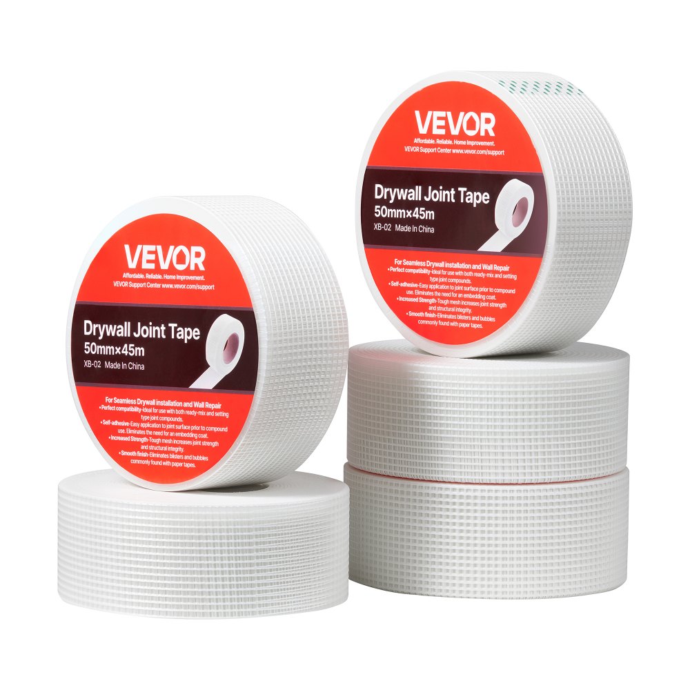 36 Rolls 45m x 50mm Self-Adhesive Fiberglass Drywall Mesh Tape