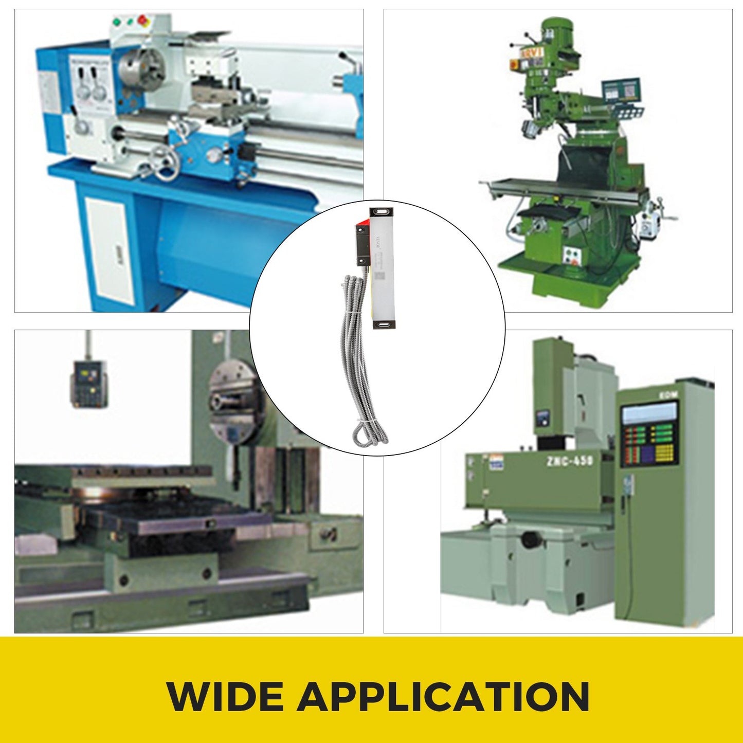 VEVOR 1 Axis Lathe Linear Scale 200mm with Accuracy 0.0002" Optical Length Precision
