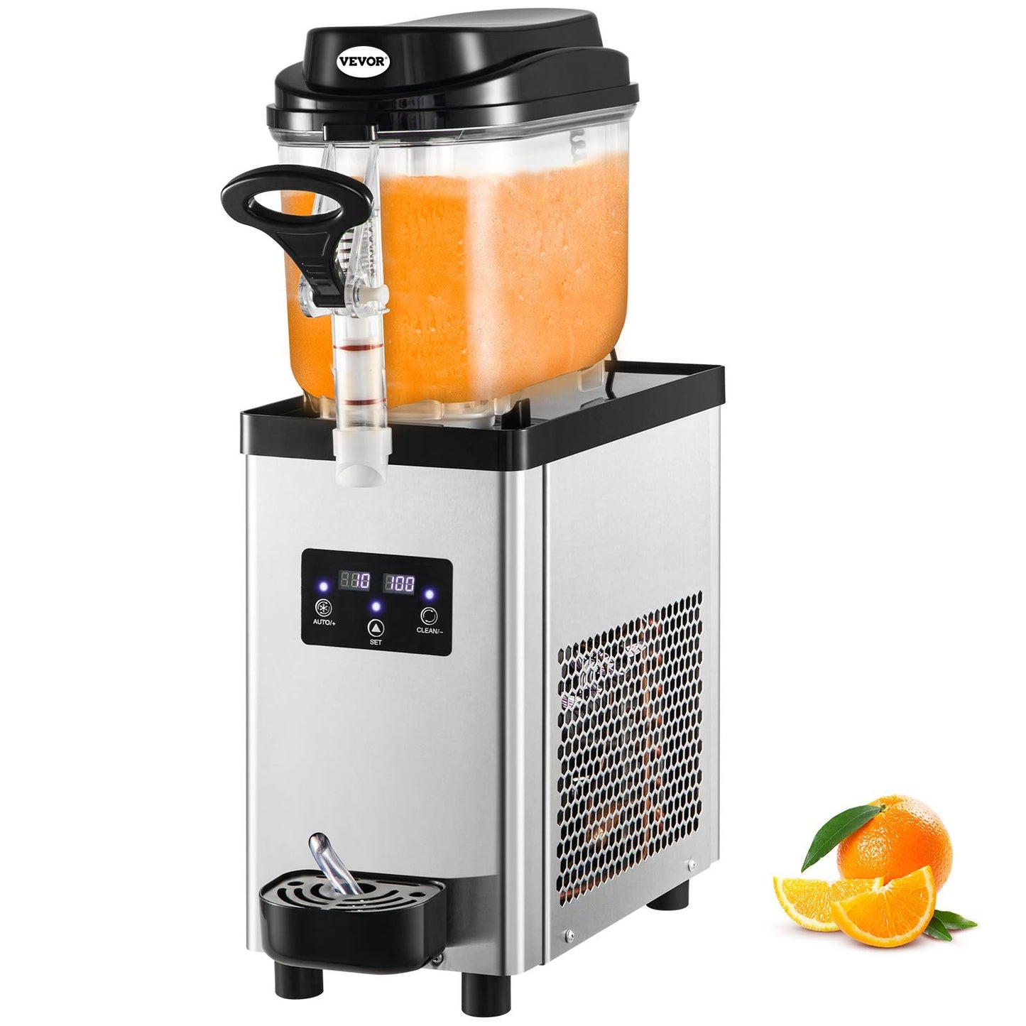 Commercial 6L Slush Machine for Frozen Drinks, Stainless Steel, 15 kg