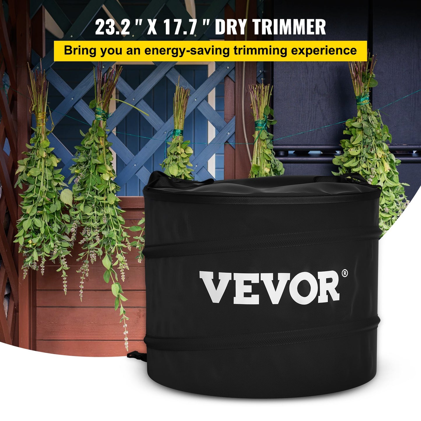 VEVOR Dry Trimmer Hand-held Trim Bag w/ Scissors Ratchet Hangers Bags Zip Ties