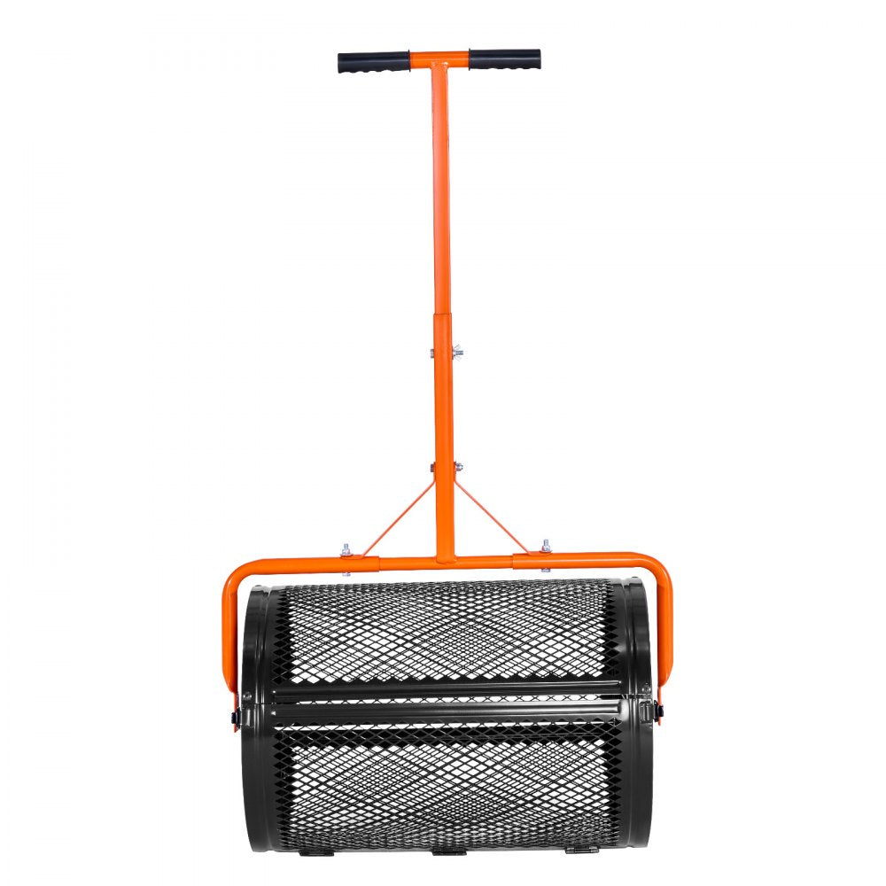 Compost Spreader 24 in Peat Moss Spreader with T-Shaped Handle for Yard