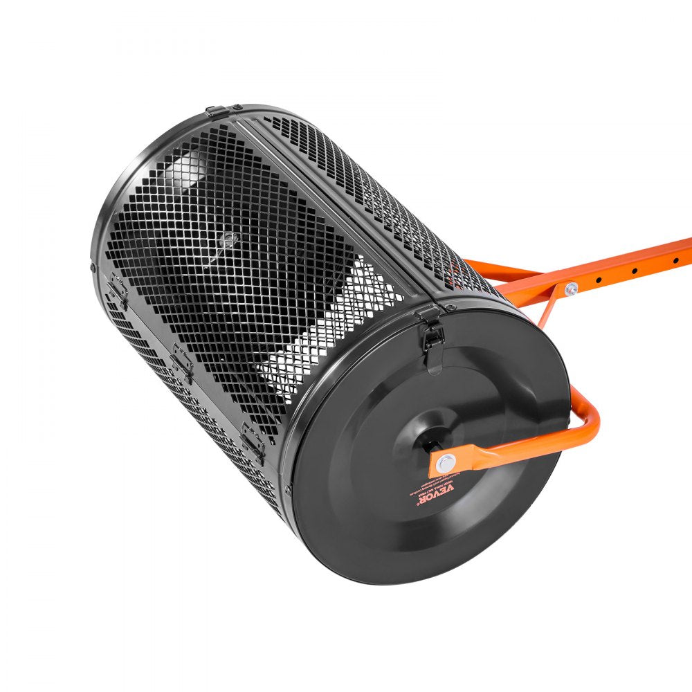 Compost Spreader 24 in Peat Moss Spreader with T-Shaped Handle for Yard