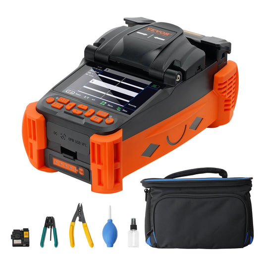 VEVOR Fiber Fusion Splicer 4 Motors, Clad Alignment Fiber Optic Fusion Splicer Kit