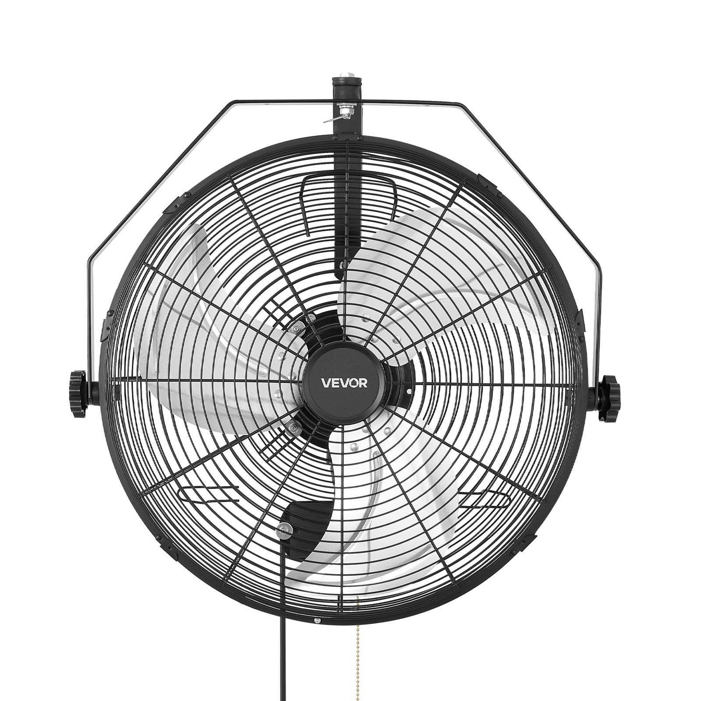 Wall Mount Fan, 450 mm Wall Mounted Hanging Fan with IP44-rated Protection, 3-Speed, Long Airflow Distance, Adjustable Rotation Angle, Powerful for Industry, Commercial, Garage, Workshop, Gym