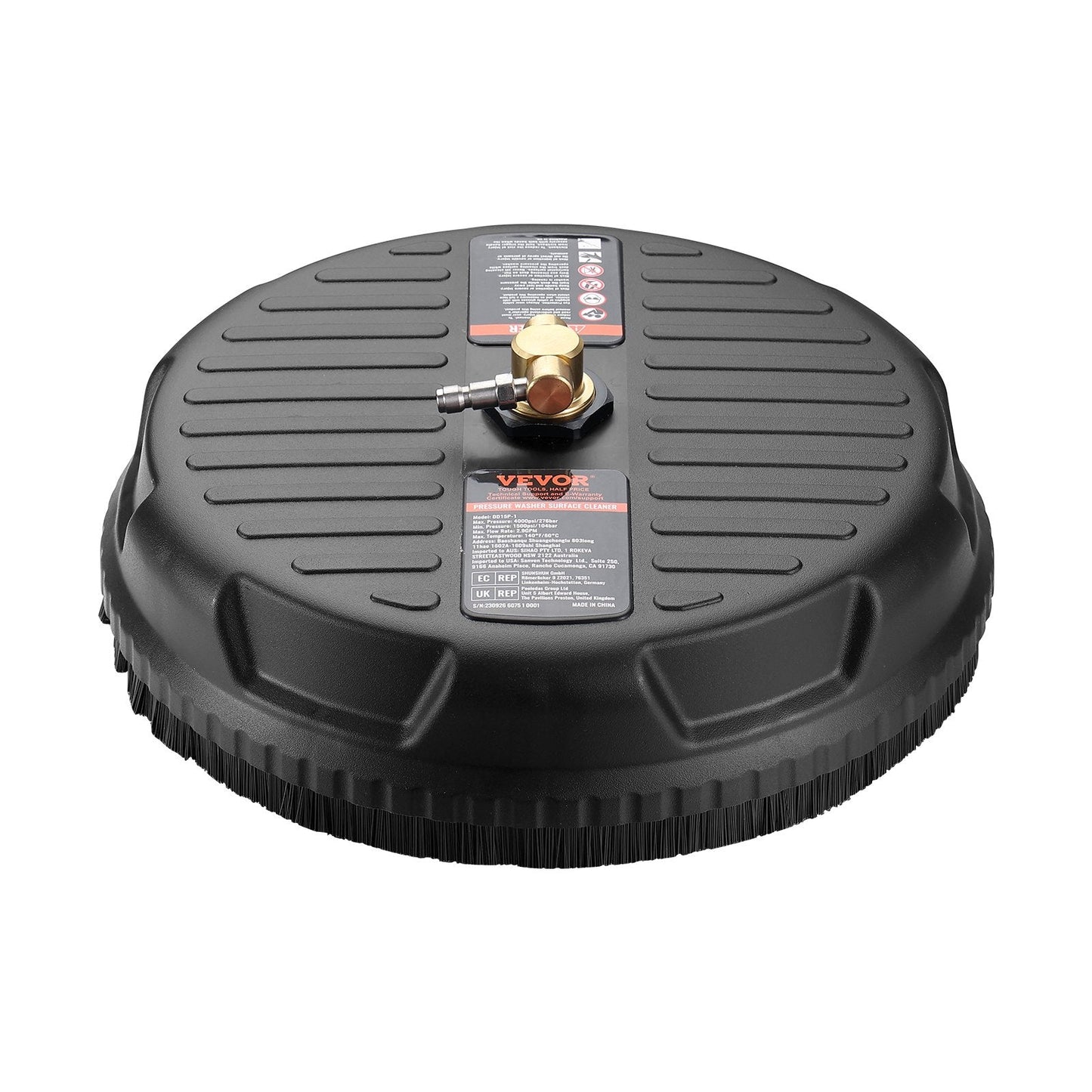 Universal 0.38 m Pressure Washer Surface Cleaner, 4000 PSI Attachment