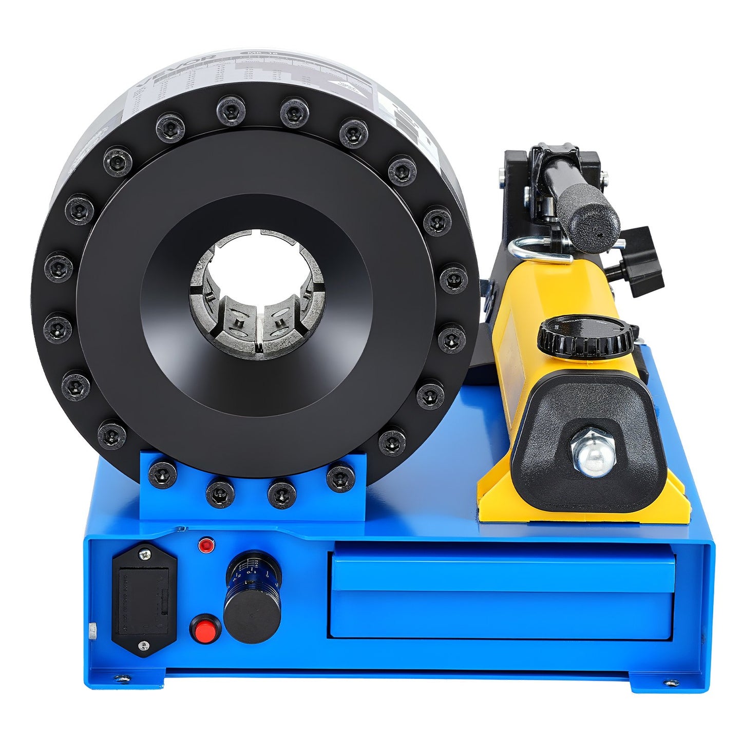 High Pressure Hydraulic Hose Crimper, Manual Hose Crimping Tool with 8 Dies & 6-28mm Crimping Range, Suitable for Low & High-Pressure Oil Pipes, Gas/Water/Auto AC Hoses & Cable Joints