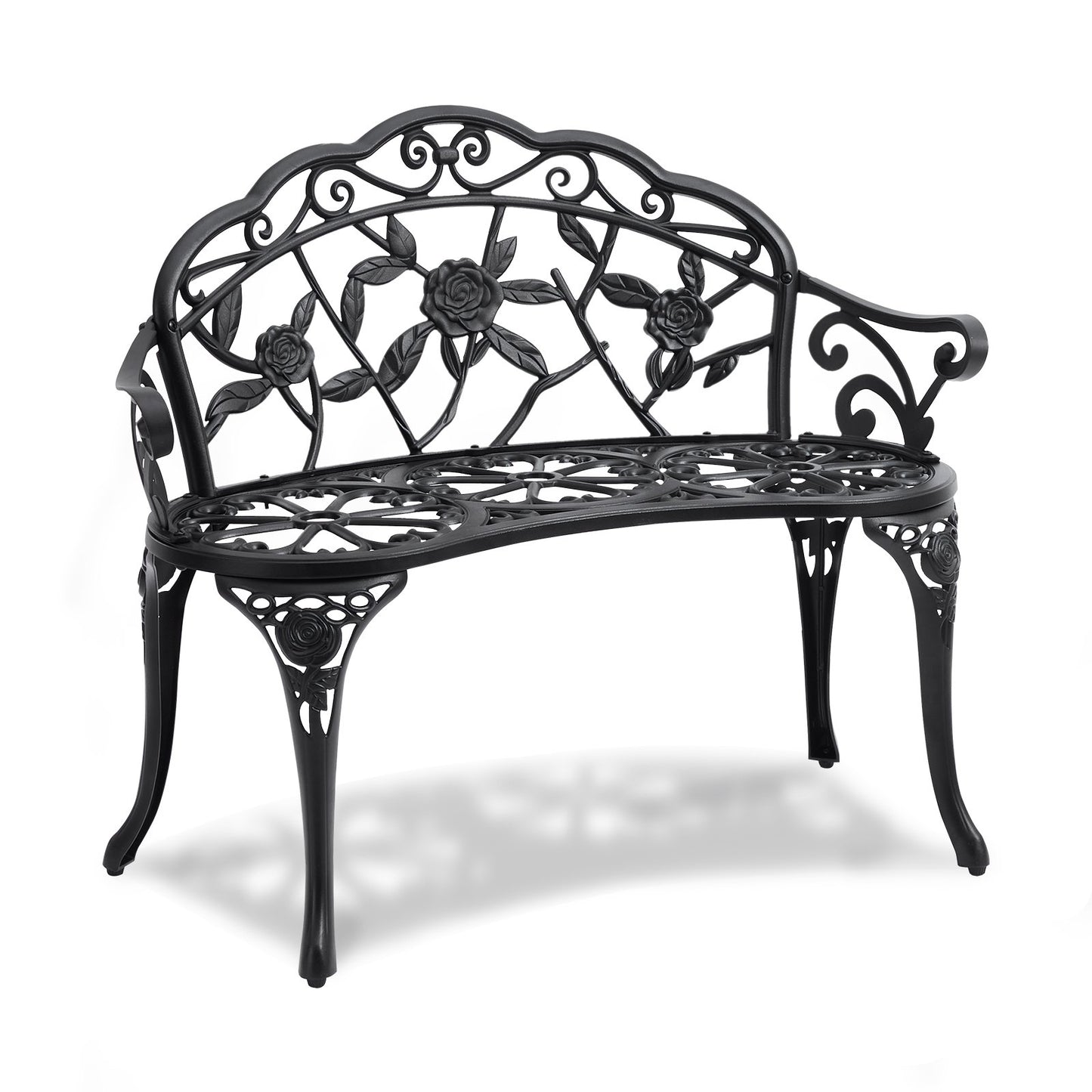 VEVOR Outdoor Bench, 38.8 inches Metal Garden Bench for Outdoors, 480 lbs Load Capacity