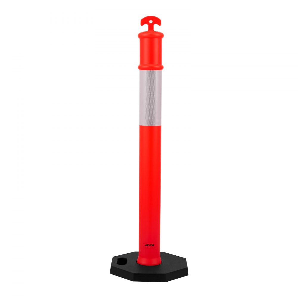 3 Pack Traffic Delineator Posts 1140 mm Traffic Safety Cones Weighted Base