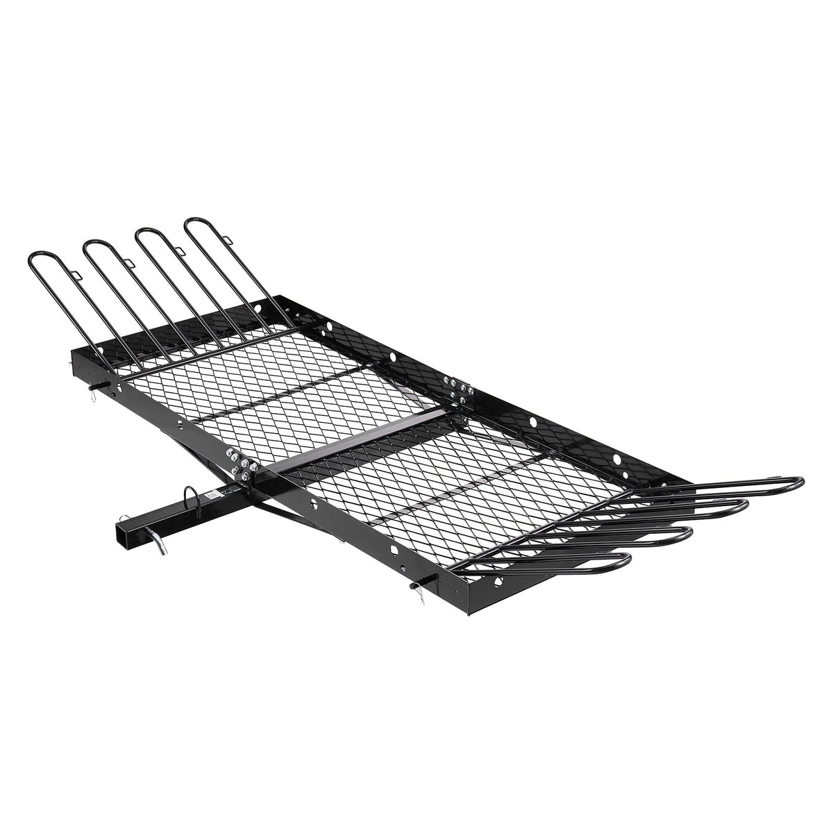 Hitch Cargo Carrier with Bike Racks, 1580 x 685 x 80 mm Hitch Mount Cargo Carrier for up to 4 Mountain Bikes, 227KG Capacity High-Strength Rear Luggage Basket Fits 2" Receiver for SUV Pickups