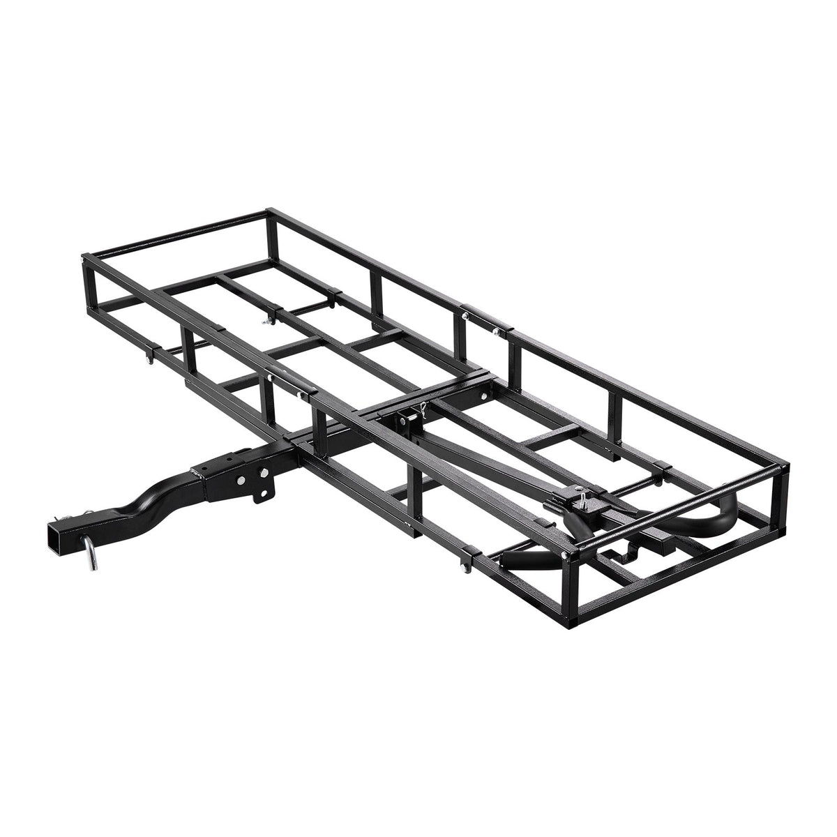 Hitch Cargo Carrier Bike Rack, 1672 x 500 x 145 mm Folding Hitch Mount Cargo Carrier for 2 Fat Tire/Mountain Bikes, 227KG Capacity High-Strength Luggage Basket Fits 2" Receiver for SUV Pickups