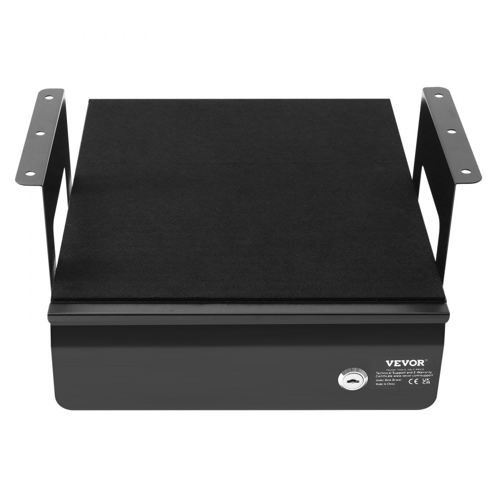 VEVOR 33 cm Lockable Under Desk Drawer Organizer Slide-out Drawer Home Office