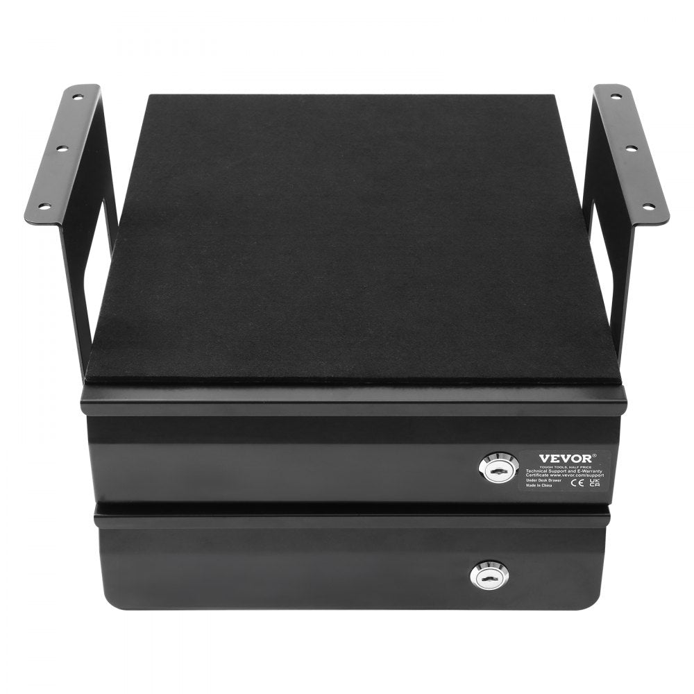 VEVOR 2 Drawer 33 cm Lockable Under Desk Drawer Organizer Slide-out Drawer Home