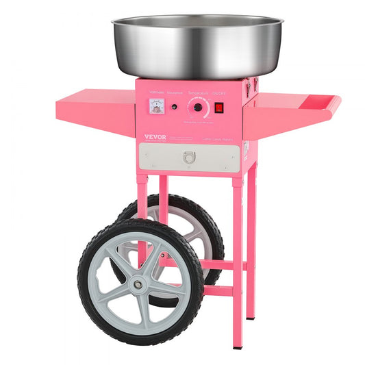 VEVOR Commercial Cotton Candy Machine with Cart Sugar Floss Maker 1000W Party