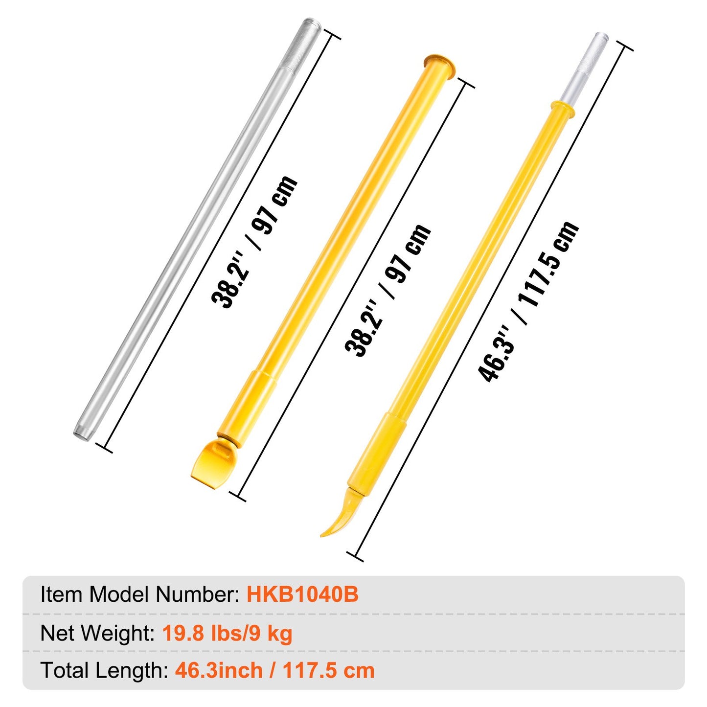 VEVOR Tire Bead Breaker Slide Hammer, 117.5 cm Length Tire Slide Hammer, Heavy Duty