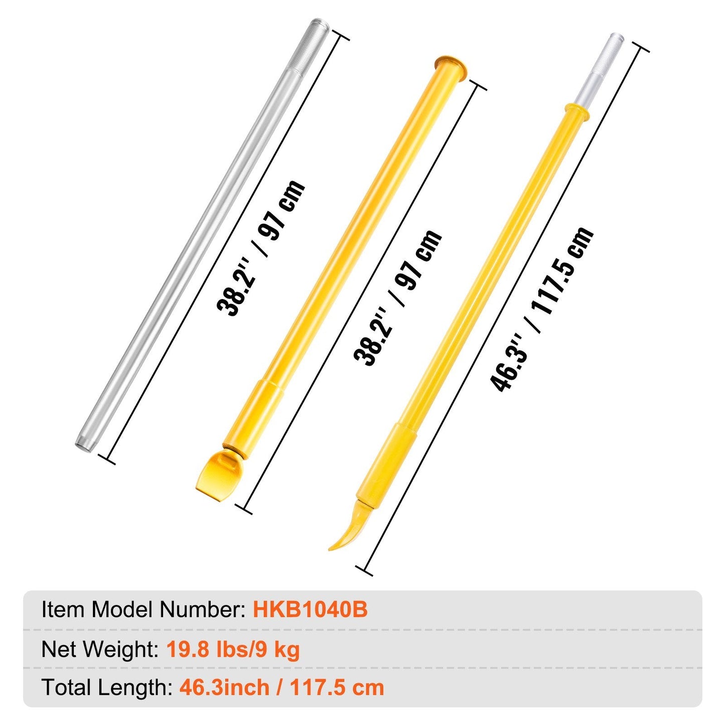 Heavy Duty Tire Bead Breaker Hammer, 1.175 m, 9 kg for Cars & Trucks