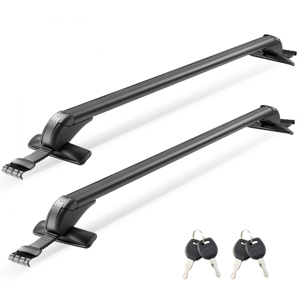 VEVOR Lockable Roof Rack Cross Bars 165lb Capacity Universal Fit for Naked Roofs