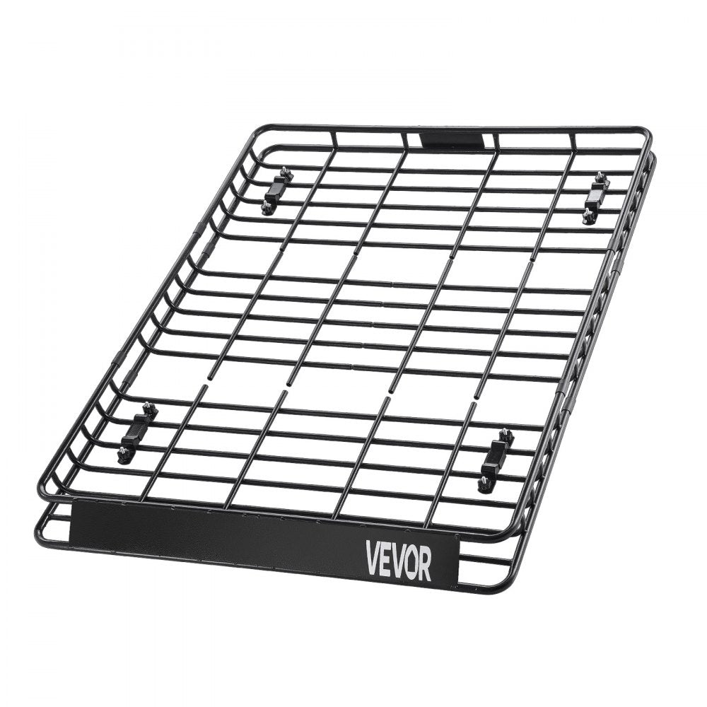 VEVOR Roof Rack Cargo Carrier Basket 1630x1270x105 mm Car Top Luggage Holder Net