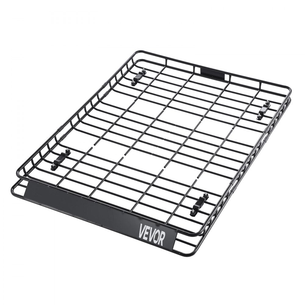 VEVOR Roof Rack Cargo Carrier Basket 1630x1270x105 mm Car Top Luggage Holder Net