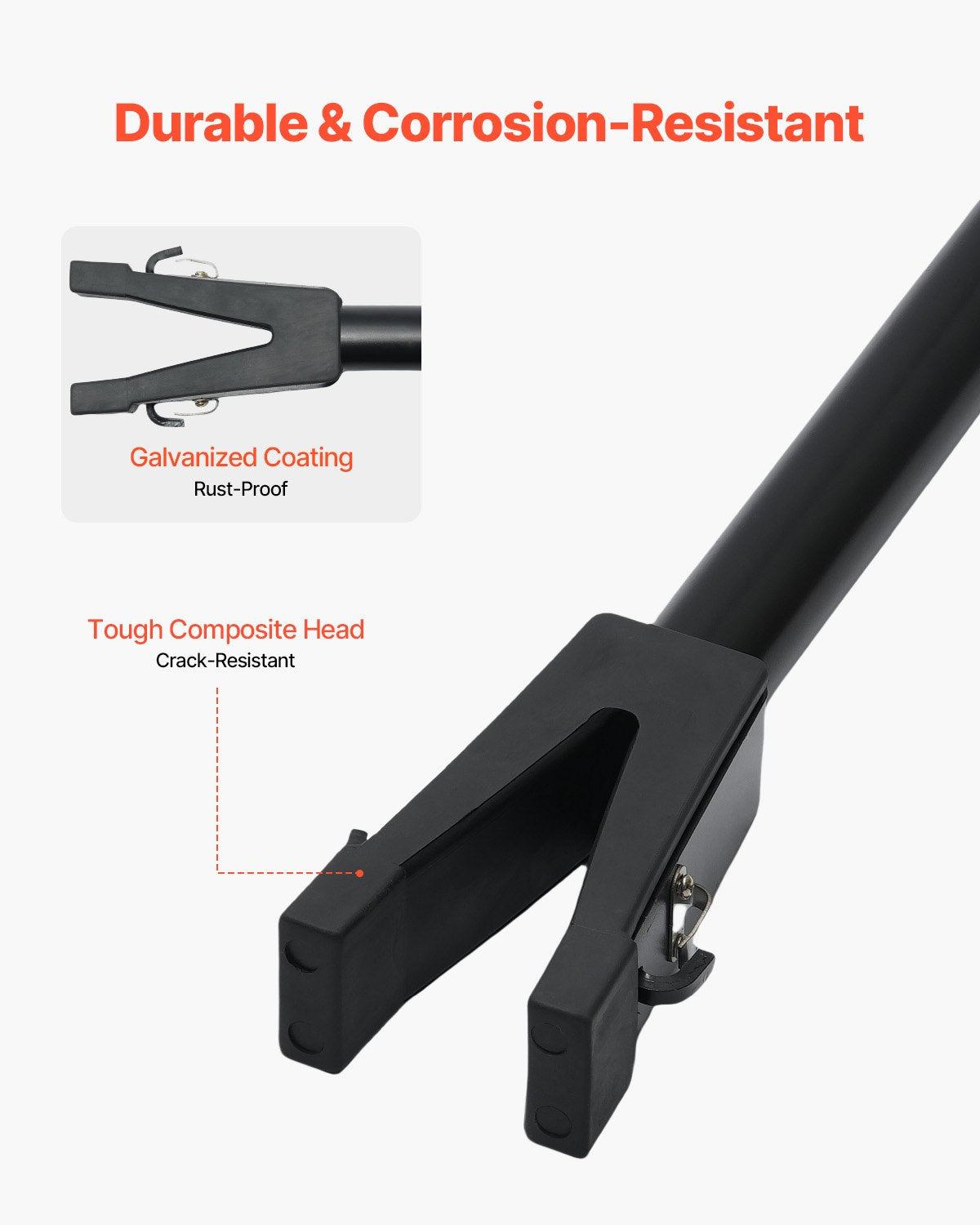 VEVOR Adjustable Transom Saver 19.8-30.7 in Transom Saver with Heavy-Duty Head
