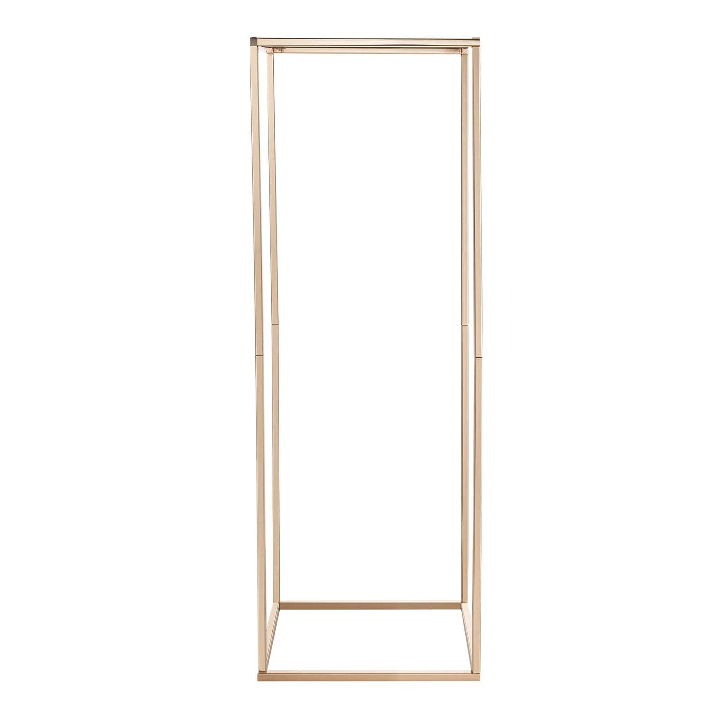 Wedding Flower Stand, 10PCS 80cm Column Flower Stand, Floral Stands with Metal Laminate, Rectangular Floral Display Rack for Wedding, Party, Birthday, Home, French Gold Centerpiece Stands