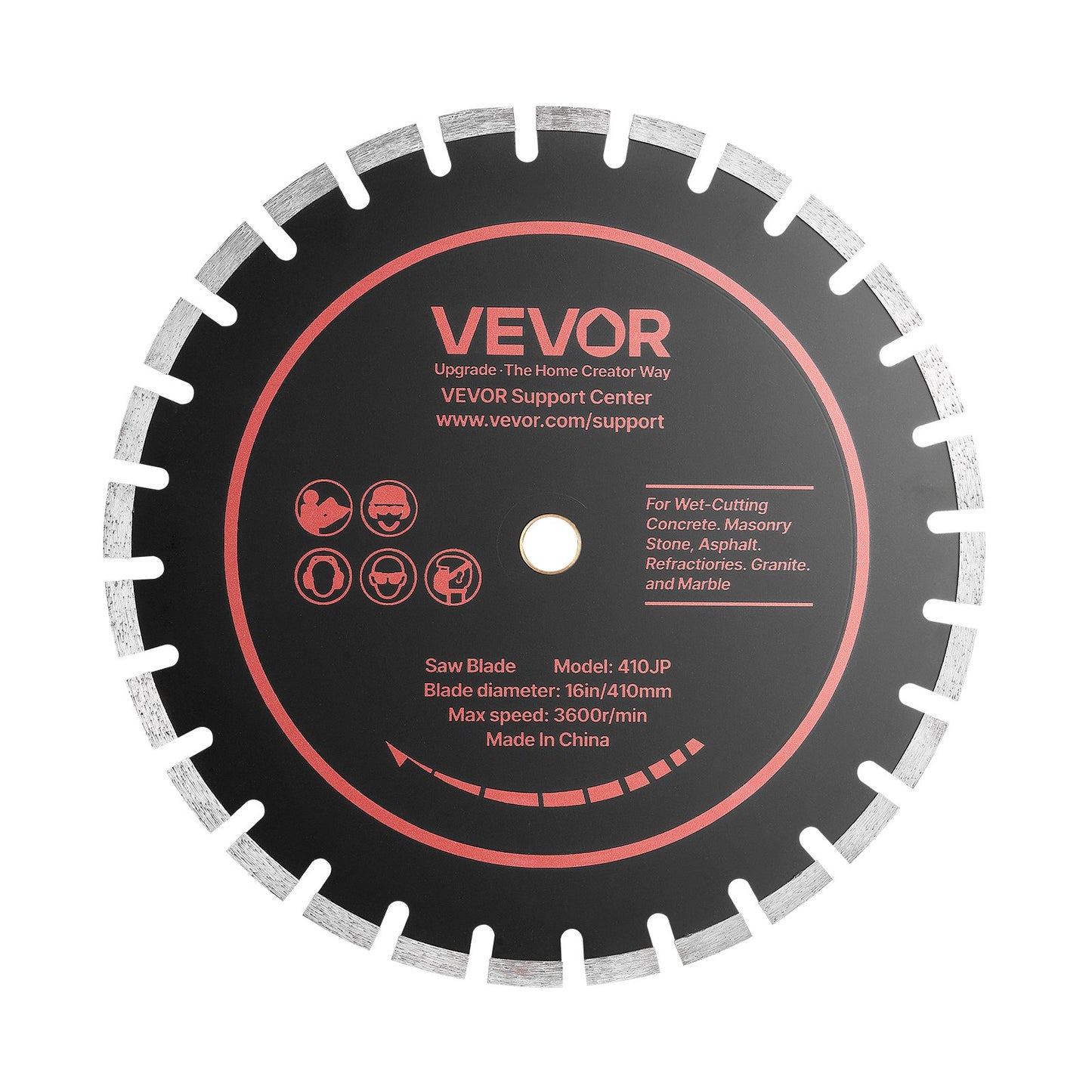 Diamond Blades 410 mm, 3-Pack Concrete Saw Blade Set, 25.4 mm Arbor, High-Hardness Diamond Segments, 65Mn Steel Core, Dry Wet Cutting, Clean Edges for Concrete, Masonry, Brick, Stone, Granite
