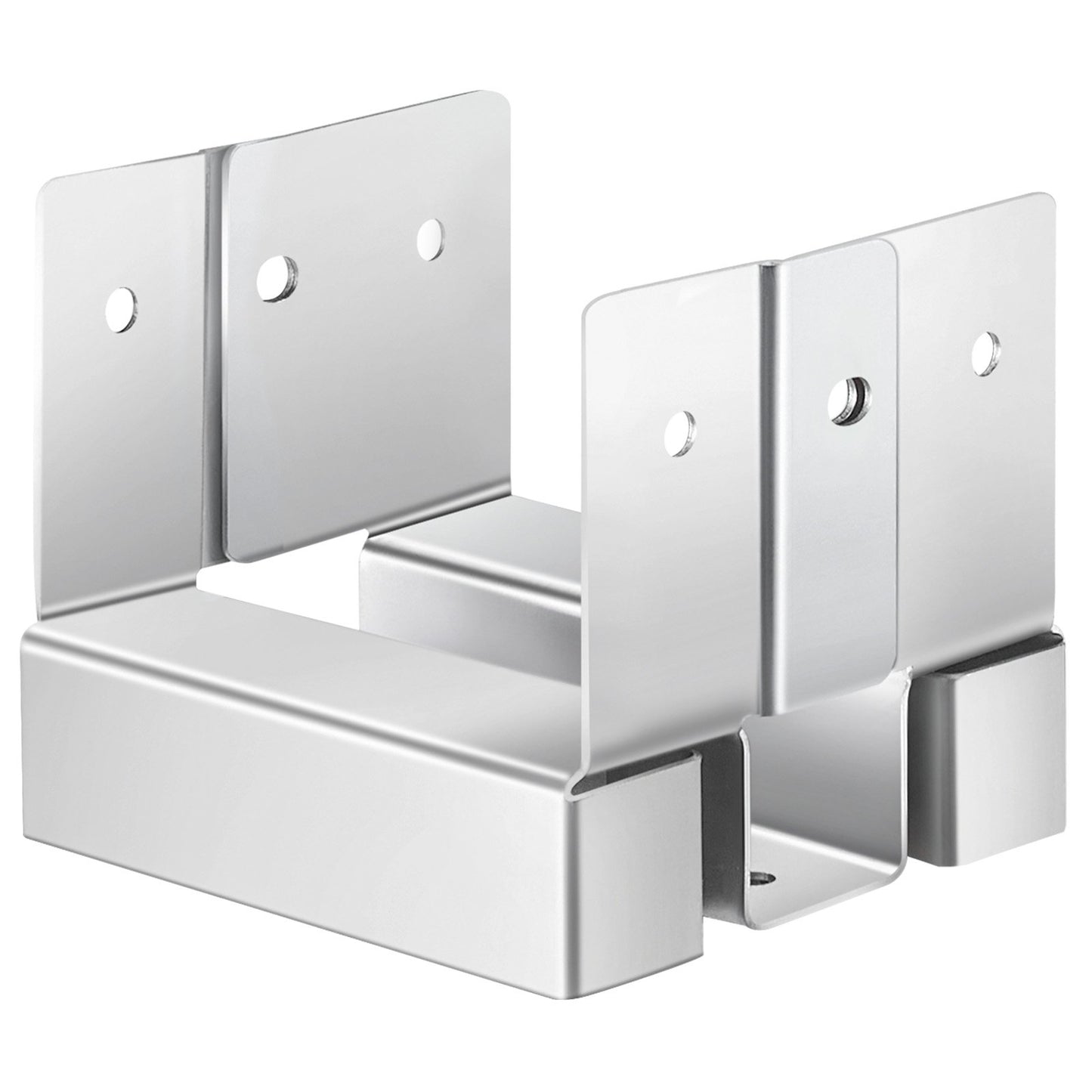 4x4 Post Base 10 Pcs, Inner Size 3.53x3.56inch/89.6x90.5mm Concrete Post Anchor, Heavy-Duty Zinc-Plated Carbon Steel Posts Brackets with 1 Inch Standoff Elevation, for Concrete Pergolas Patios