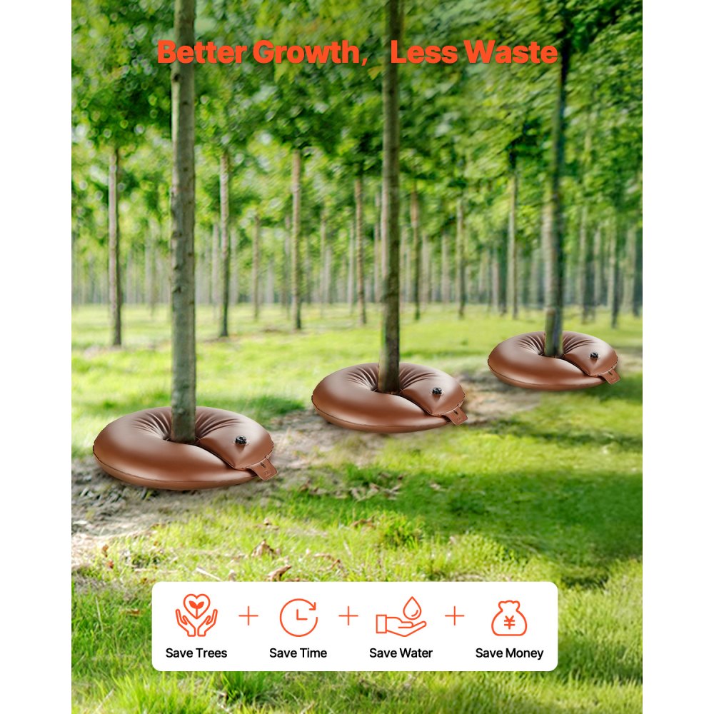 VEVOR Tree Watering Ring 4 Packs 16 Gallons Slow Release Tree Water Bag Durable