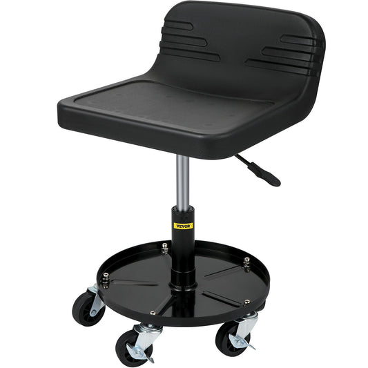 VEVOR Rolling Garage Stool 135KG Adjustable Mechanic Work Shop Seat w/Casters