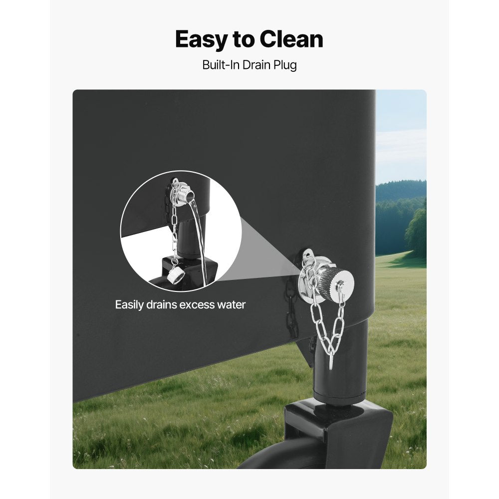 75.7L Rolling Ice Chest on Wheels Drink Cooler Cart with Telescopic Handle