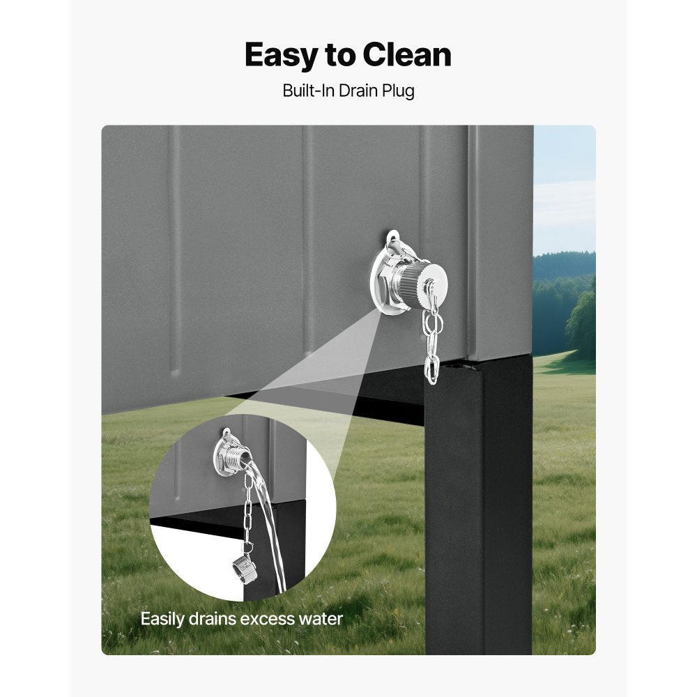 75.7L Rolling Ice Chest on Wheels Party Drink Cooler Cart w/ Side Shelves